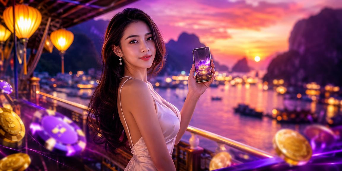 Người dùng xem kèo thể thao dưới ánh đèn lồng Hội An buổi tối