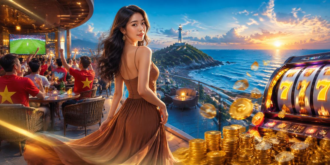 Người chơi tại Vũng Tàu trải nghiệm slot game trong quán cà phê nhìn ra biển